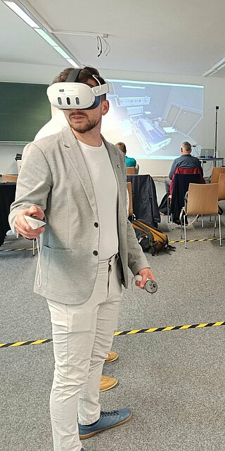 Die VR-Anwendungen werden direkt vor Ort getestet und ausprobiert.